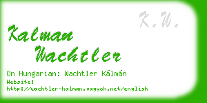 kalman wachtler business card